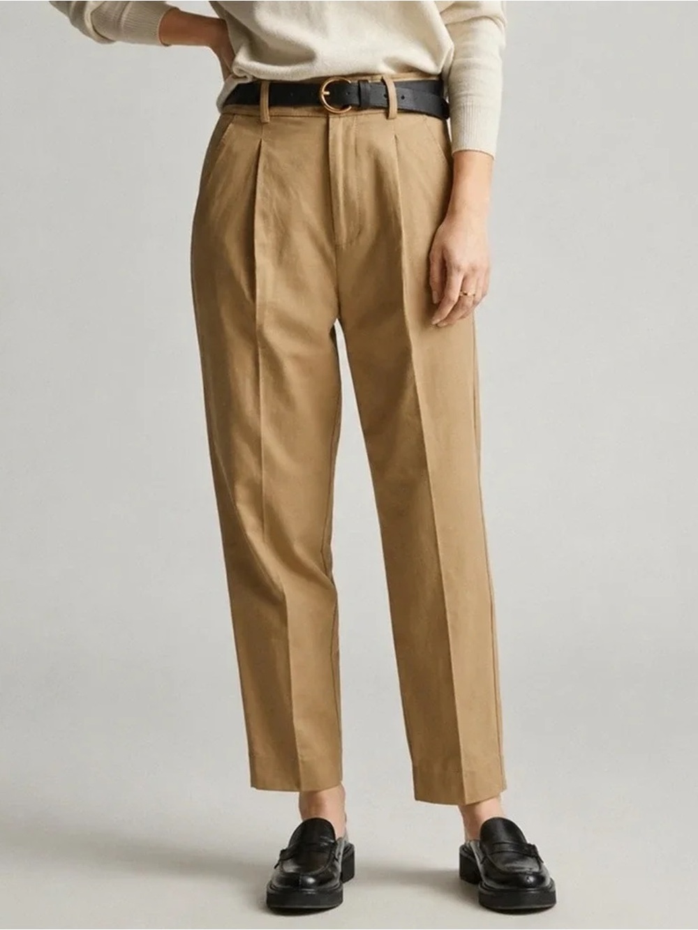 NWT - Everlane - The Tencel Way High Taper Pant - Ash Brown